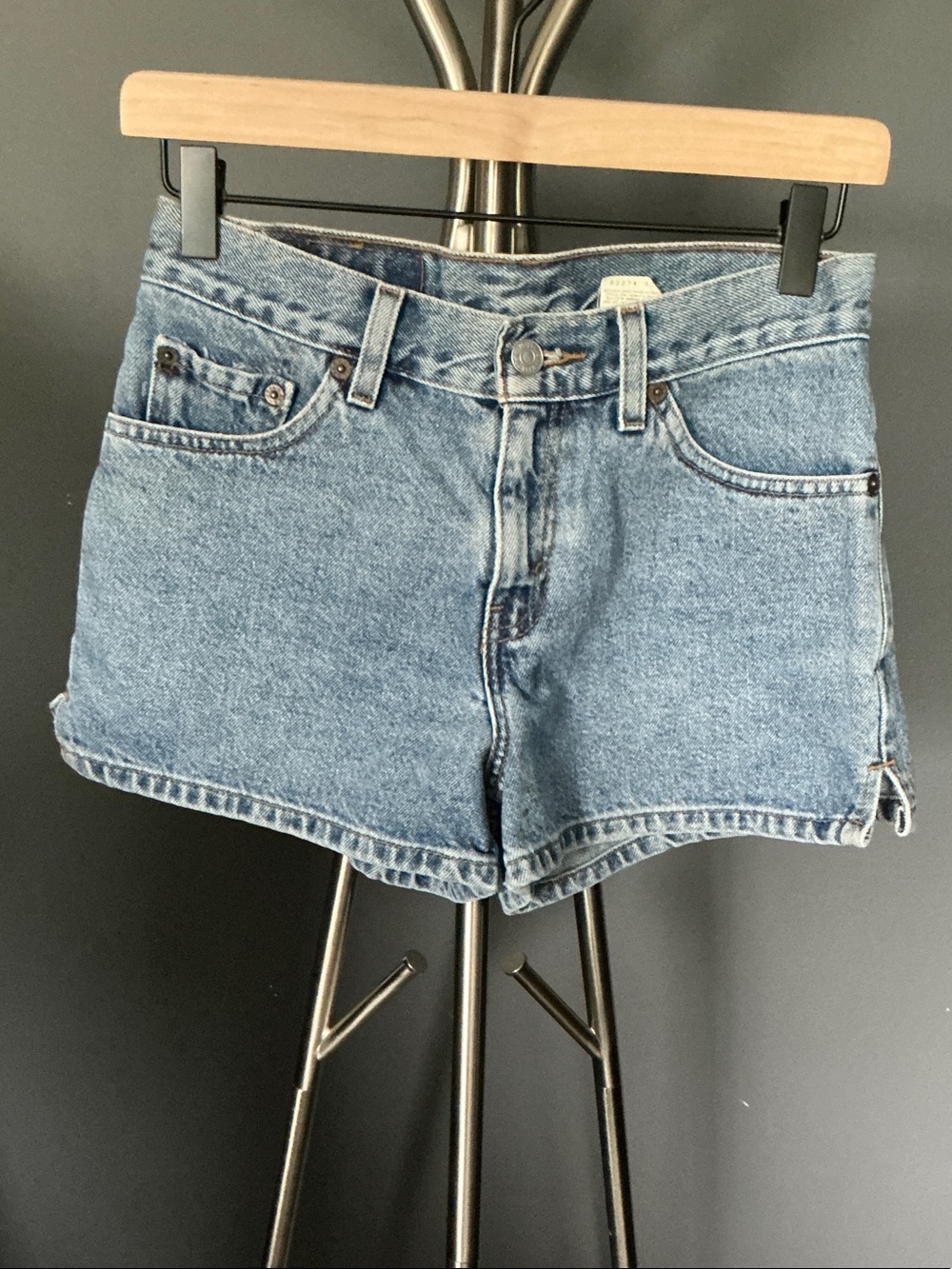 Levi's Light Blue High-Rise Jean Shorts
